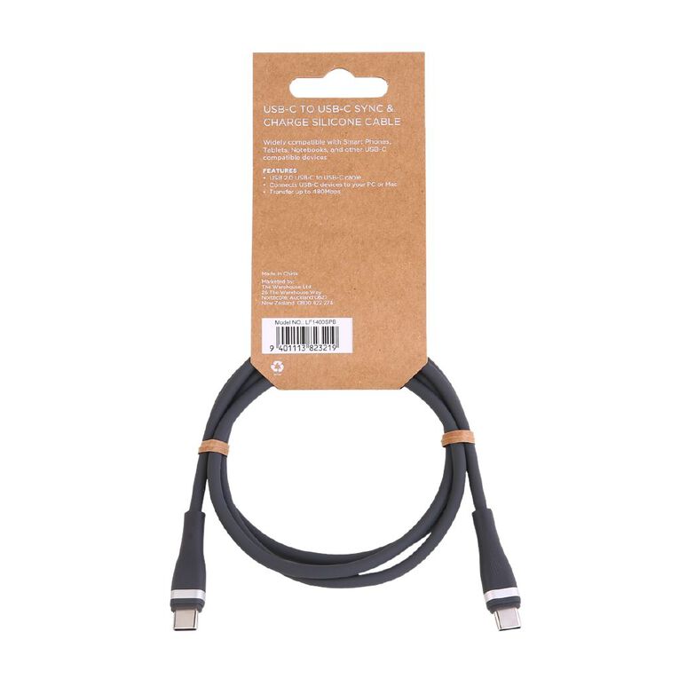 Tech.Inc USB-C To USB-C Cable 1M Space Black, , hi-res
