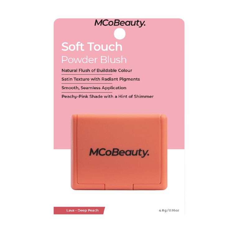 MCoBeauty Soft Touch Powder Blush- Lava/Deep Peach, , hi-res