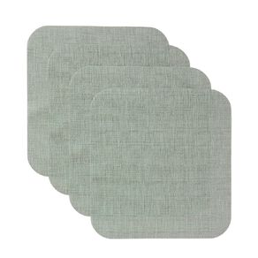 Living & Co Soft Edge Square Woven Placemat Sage 4 Pack