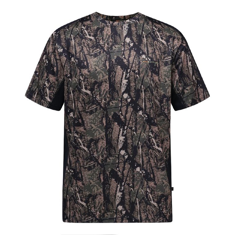 Back Country Adults' Spliced Short Sleeve Tee, Brown, hi-res