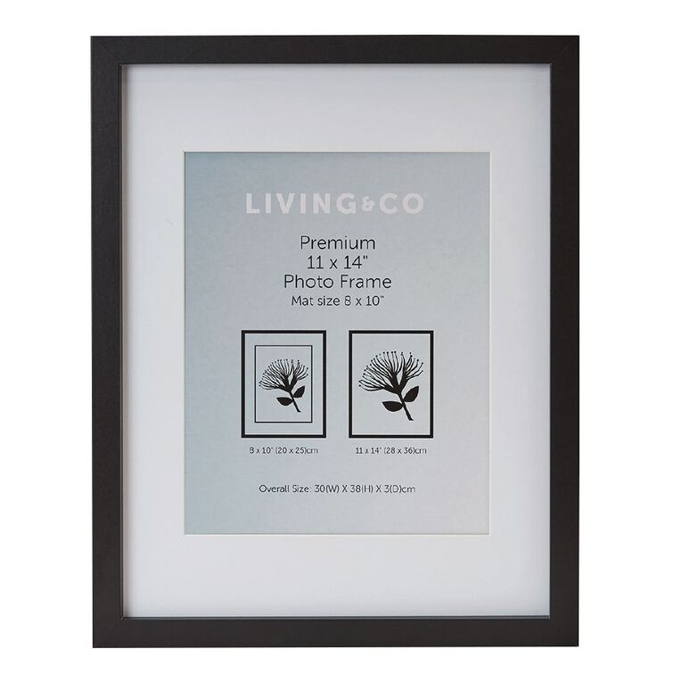 Living & Co Premium Photo Frame Black 4in x 6in, Black, hi-res