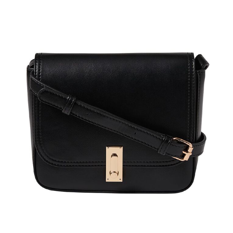 H&H Clasp Crossbody Bag, Black, hi-res