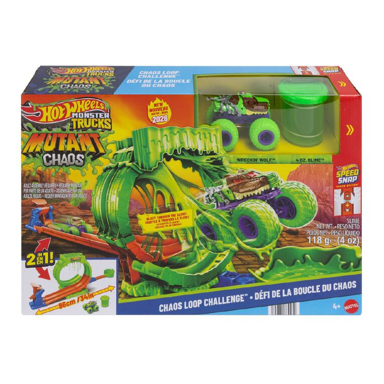 Hot Wheels Monster Trucks Mutant Chaos Loop Blast Playset, , hi-res
