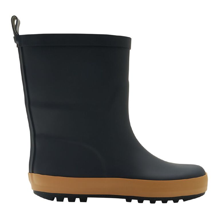 Young Original Senior Kids' Colour Block Rubber Gumboots, Navy, hi-res