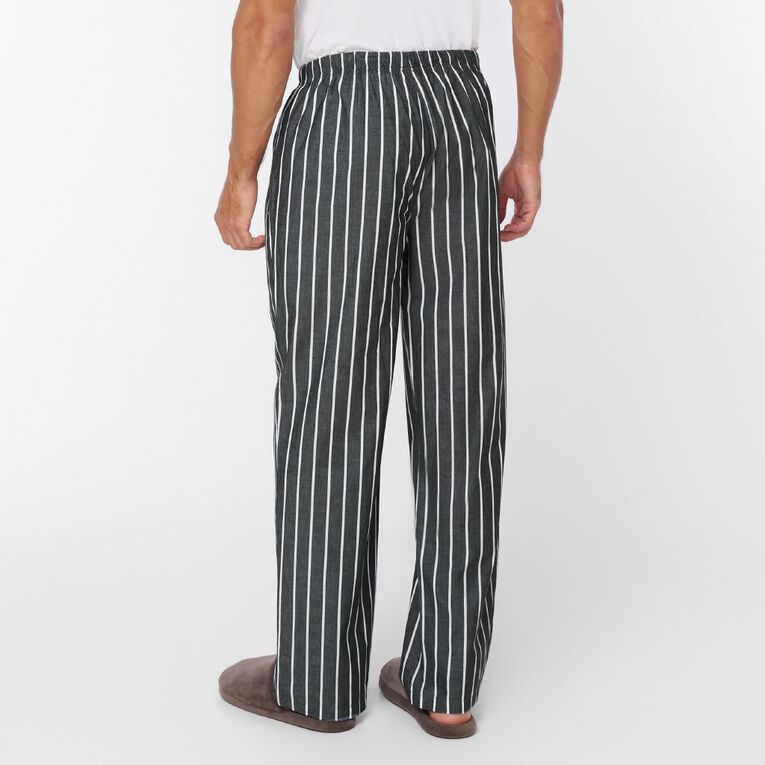 H&H Men's Woven Pyjama Pants, Black, hi-res