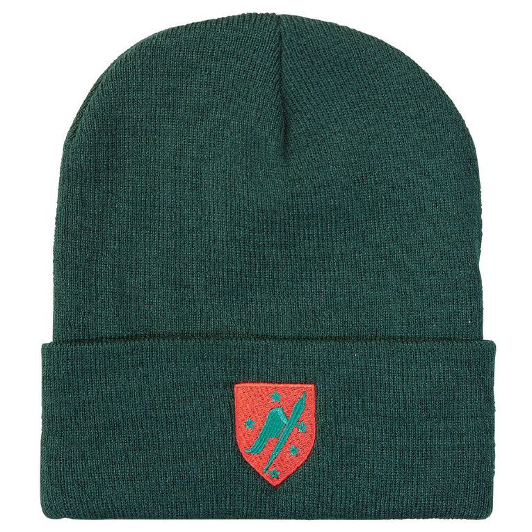 Schooltex Rangitikei College Beanie with Embroidery, Bottle Green, hi-res