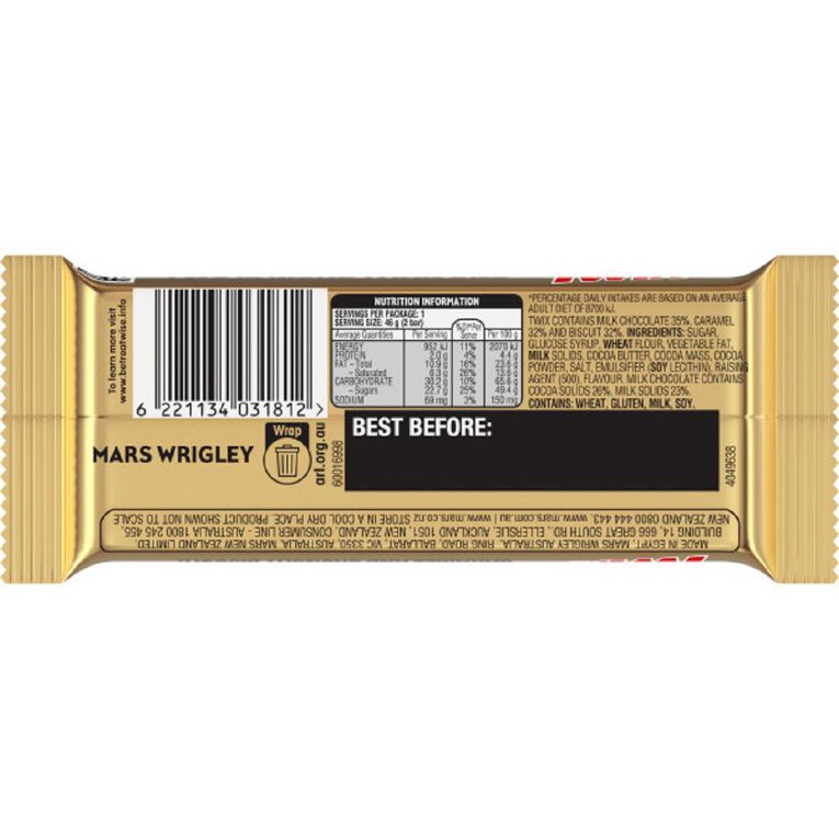 Twix Twin Chocolate Bar, , hi-res