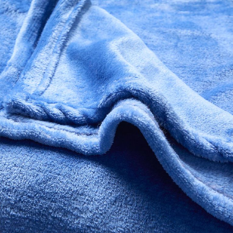 Living & Co Kids Plush Blanket Blue Single, , hi-res