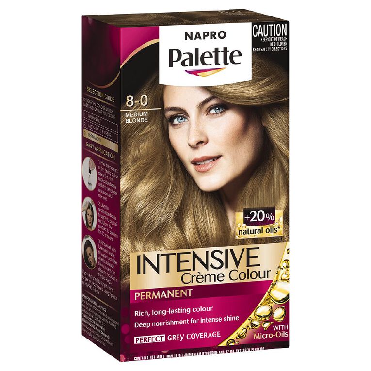 Napro Palette Hair Colour Medium Blonde 8-0, , hi-res