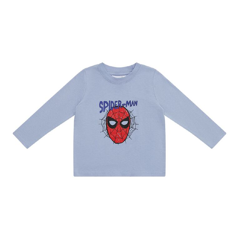Spider-Man Toddler Long Sleeve Print Tee, Blue Light, hi-res
