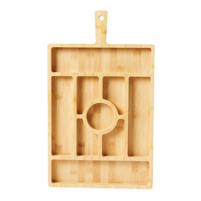 Living & Co Bamboo Grazing Platter Natural 50cm, , hi-res