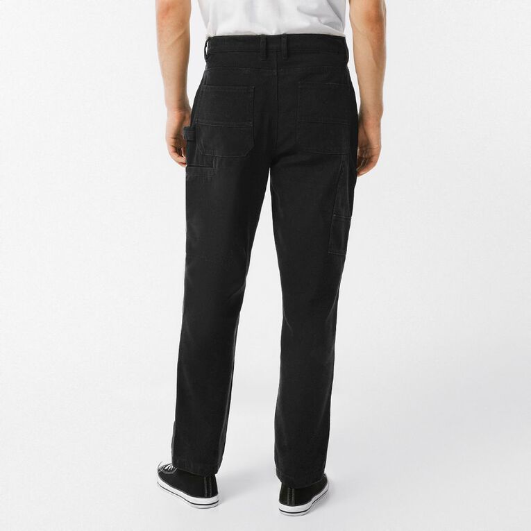 H&H Men's Relaxed Carpenter Pants, Black, hi-res