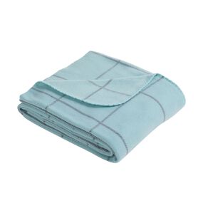 Living & Co Polar Fleece Throw Grid Blue 127cm x 152cm
