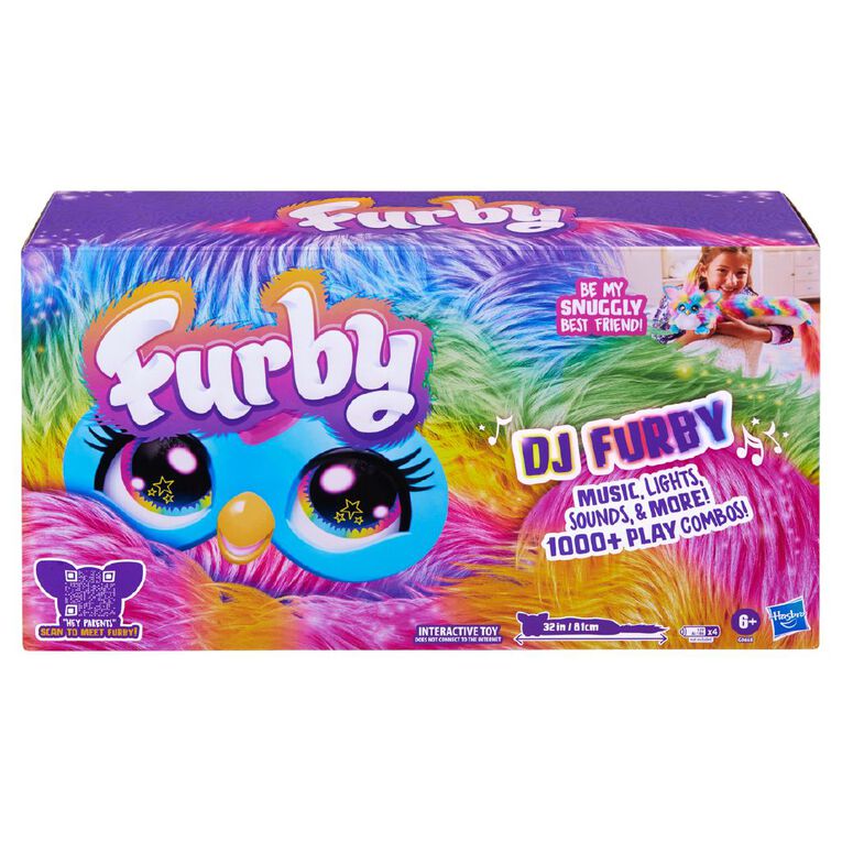 Furby Interactive Plush DJ Rainbow, , hi-res