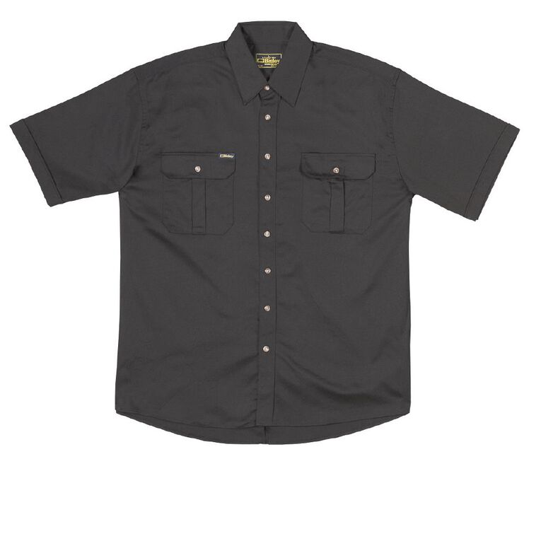 Bisley Workwear Short Sleeve Shirt, Black, hi-res