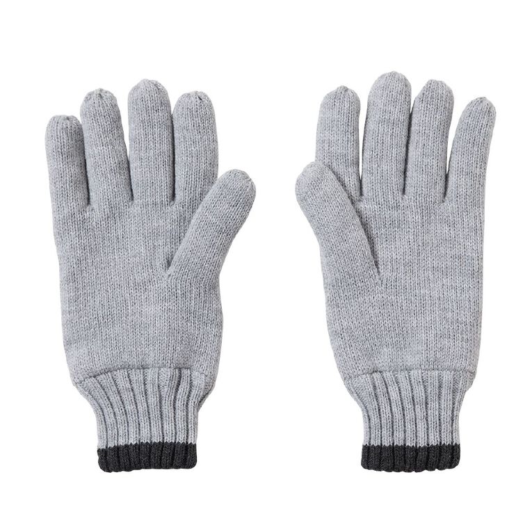 Rivet Men's Half Finger Stripe Gloves, Grey Mid, hi-res
