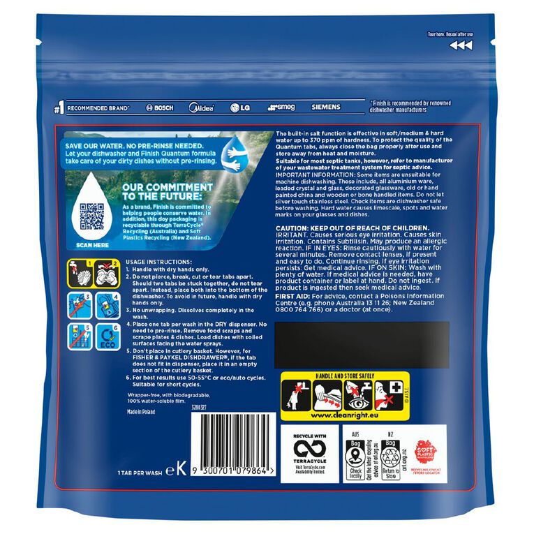 Finish Quantum Dishwash Tablets 18 Pack, , hi-res