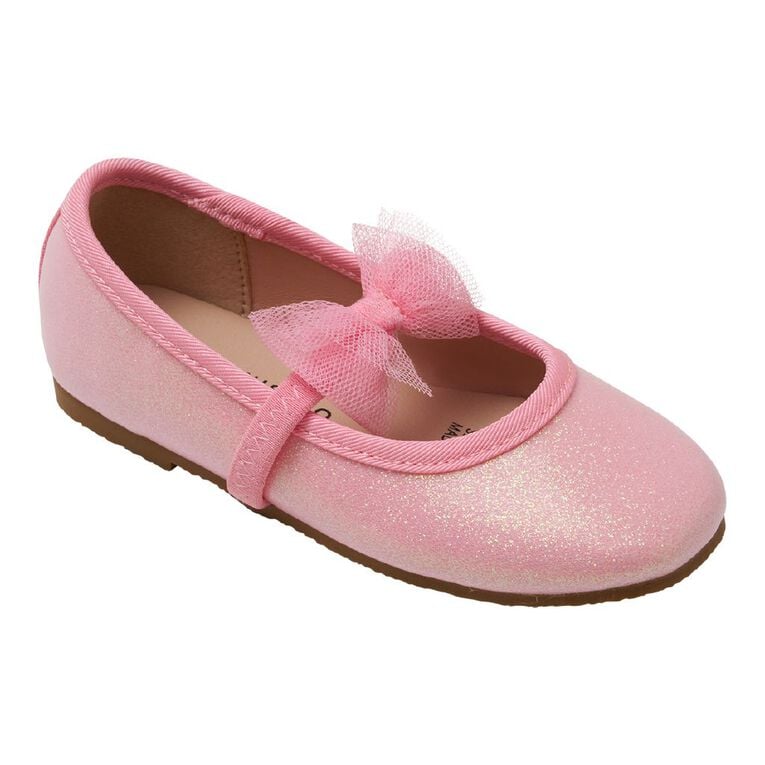 Young Original Junior Kids' Posey Ballet Shoes, Pink, hi-res
