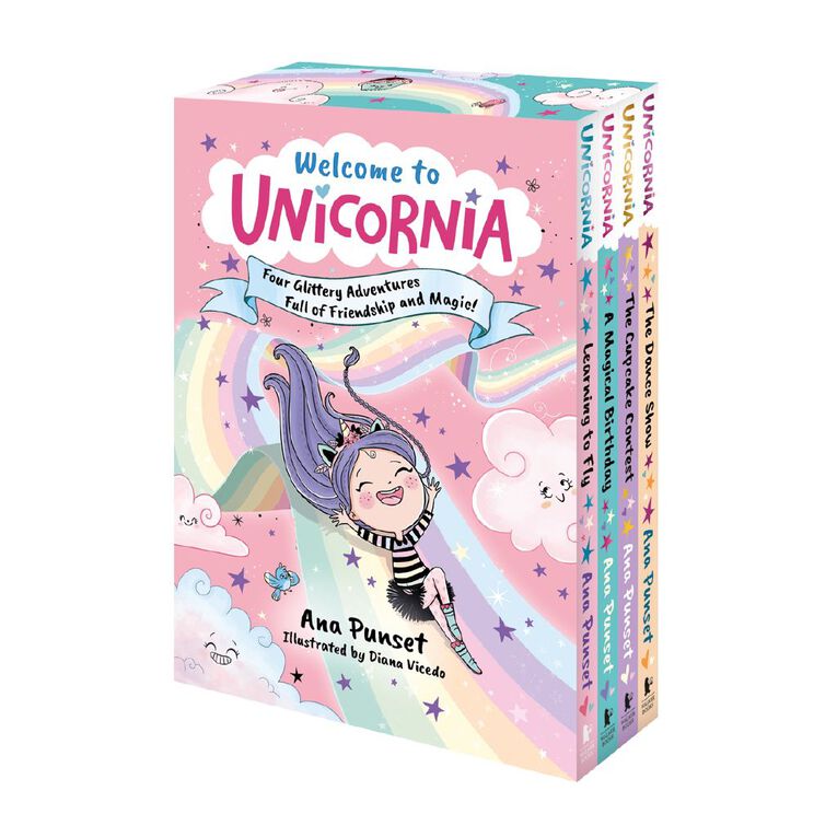 Welcome To Unicornia: Four Glittery Adventures by Ana Punset, , hi-res