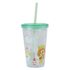 Bluey Christmas DW Tumbler And Straw Friends