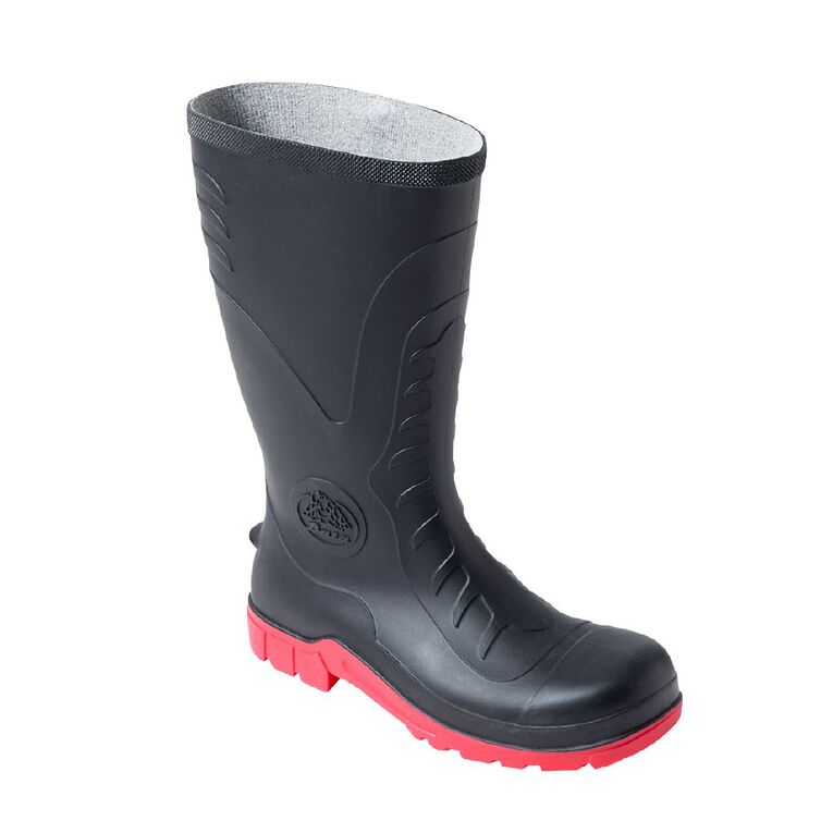 Bata Safety Steel Toe Gumboots, Black/Red, hi-res