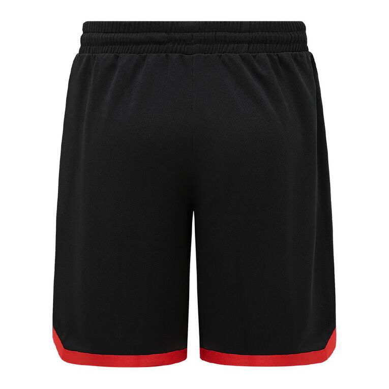 Active Intent Supporter Basketball Shorts, Black RED, hi-res