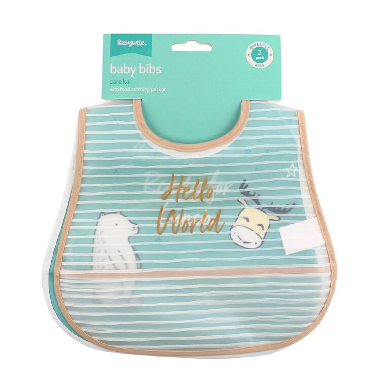 Babywise Food Catching Bibs Assorted 2 Pack, , hi-res