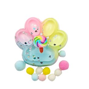 Squishy Transparent Rainbow Cat Paw