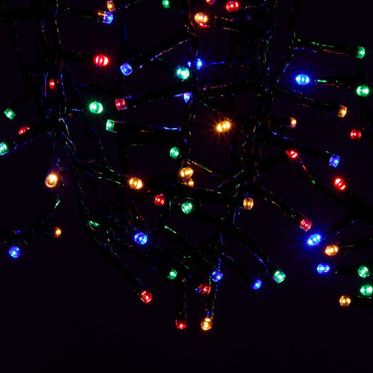 Wonderland Solar Light Chain 720 LED Dark Wire Multi Colour, , hi-res