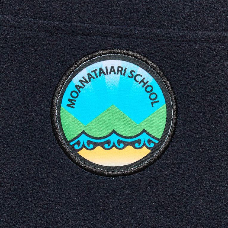 Schooltex Moanataiari Polar Fleece Top with Badge, Navy, hi-res