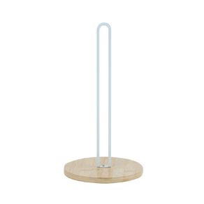 Living & Co Paper Towel Holder With Bamboo Base White