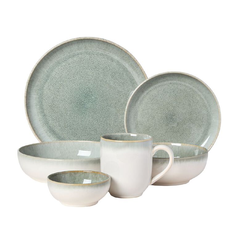 Living & Co Kai Glazed Side Plate Green, , hi-res