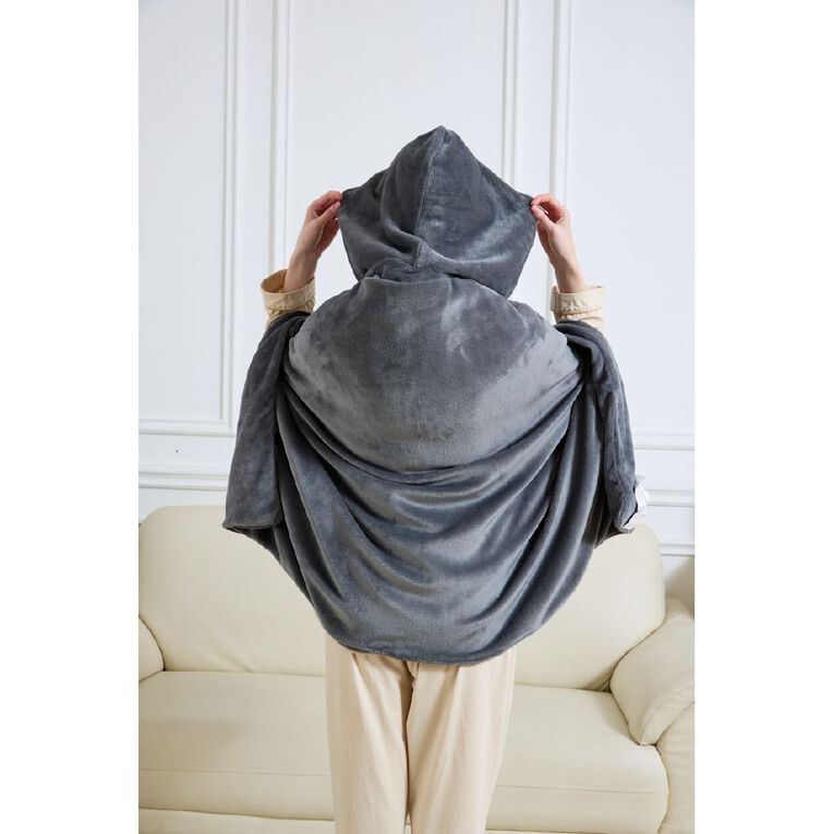 Living & Co Hooded Wearable Electric Throw, , hi-res