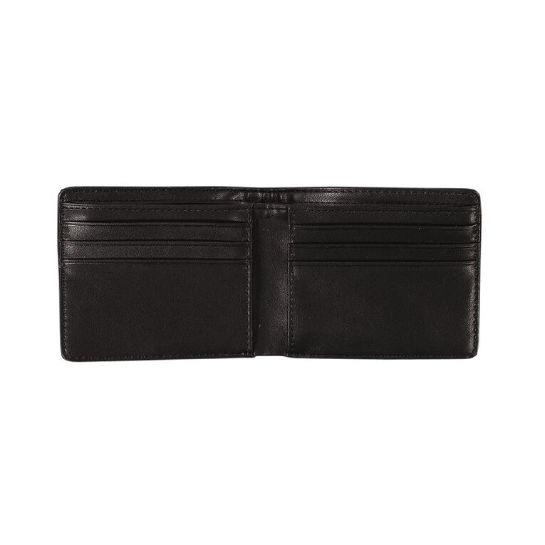 Tradie Leather Look Wallet, Black, hi-res