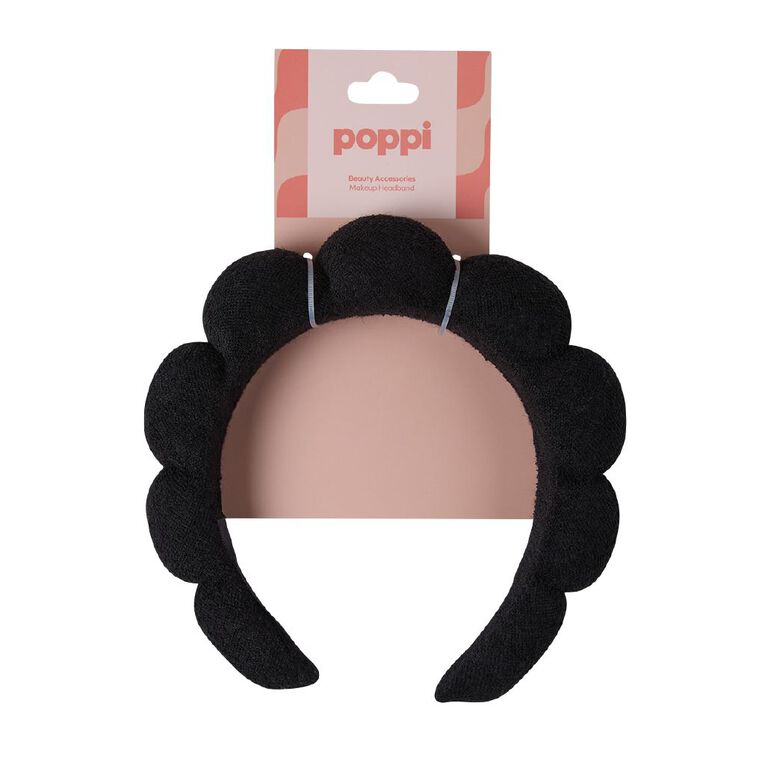 Poppi Beauty Scallop Headband Black, , hi-res