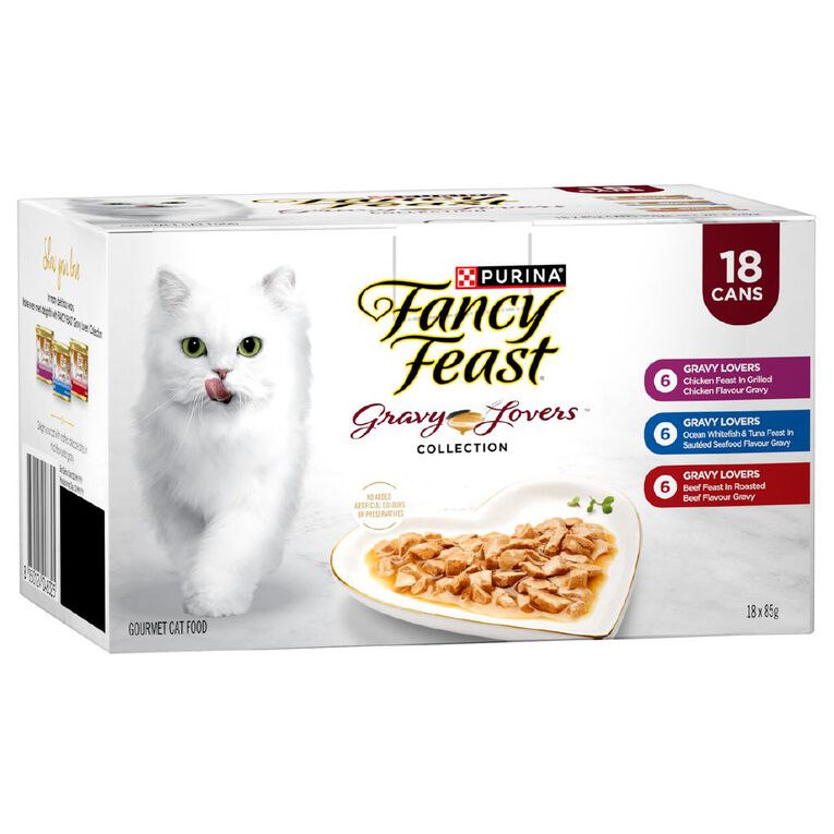 Fancy Feast Gravy Lovers Collection Variety Pack Wet Cat Food 18 x 85g