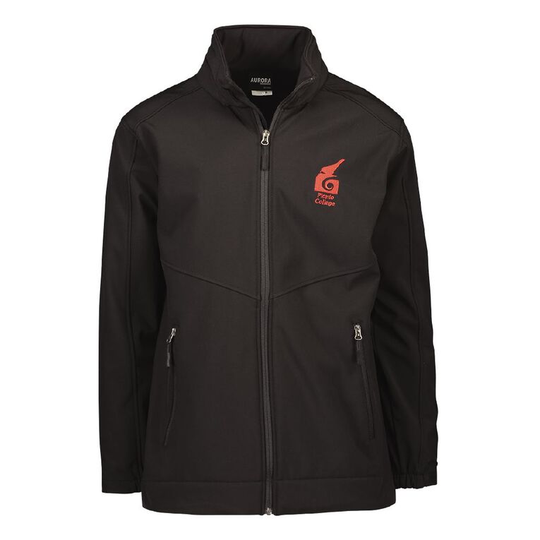 Schooltex Piopio College New Jacket wth Embroidery, Black, hi-res