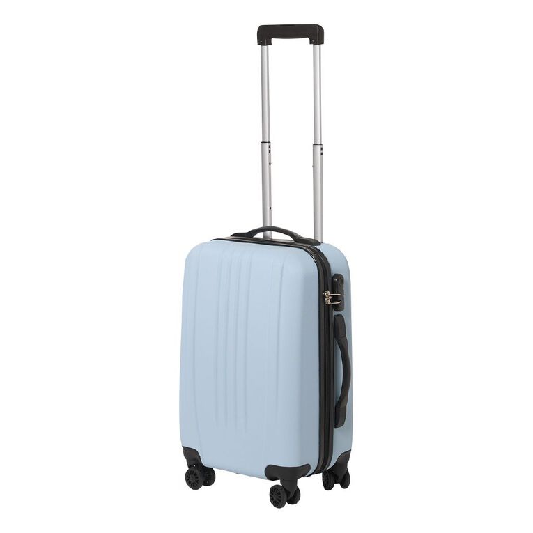 Living & Co 50cm Hard Textured Carry On Suitcase Sky Blue, , hi-res