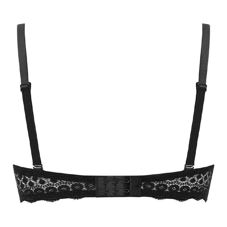 H&H Women's Polka Lace Bralette, Black, hi-res