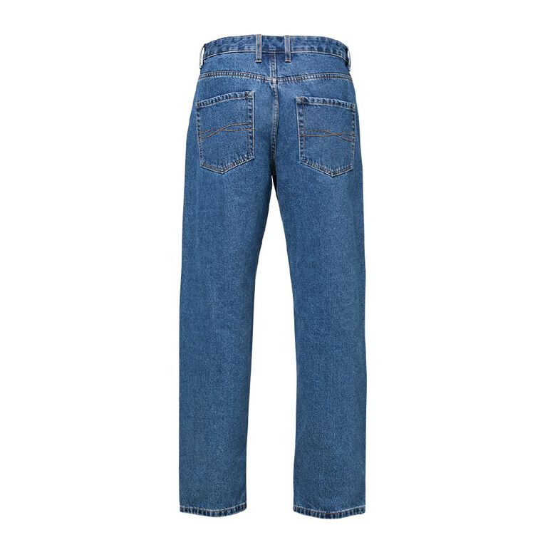 H&H Men's Relaxed Fit Jeans, Denim Mid, hi-res