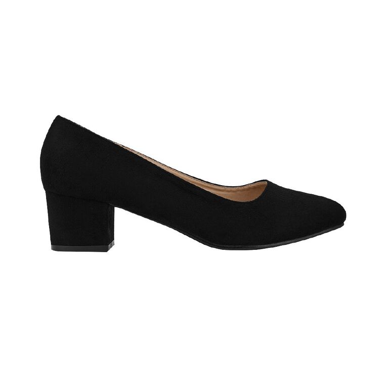 H&H Women's Close Toe Dress Low Heels Shoes Black The Warehouse