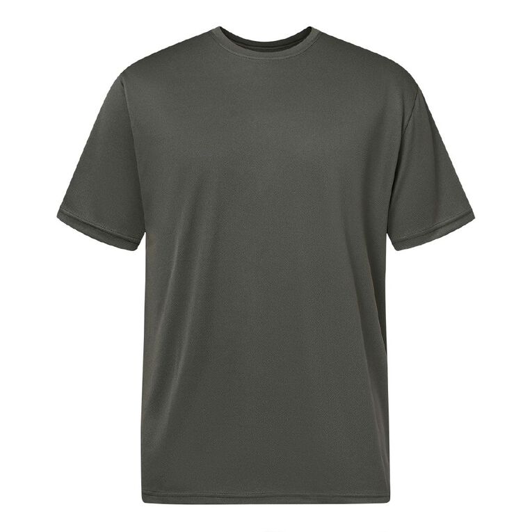 Active Intent Men's Active Mesh Tee, Grey Dark, hi-res