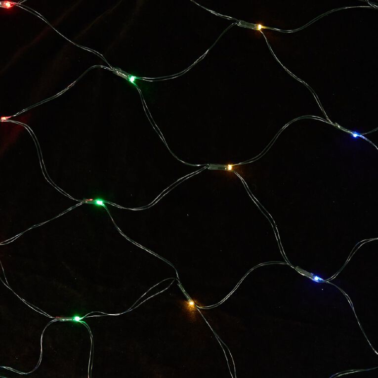 Wonderland Christmas Solar Net Lights Multi-Coloured 2.5m x 1.3m, , hi-res