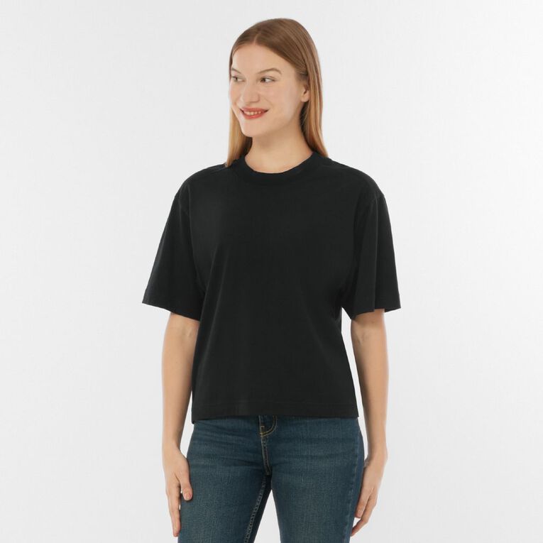 H&H Women's Short Sleeve Smart Tee, Black, hi-res