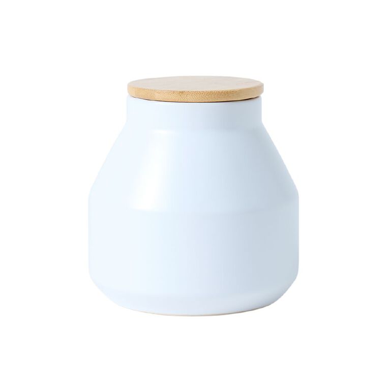 Living & Co Gia Ceramic Canister with Bamboo Lid Cream Large, , hi-res