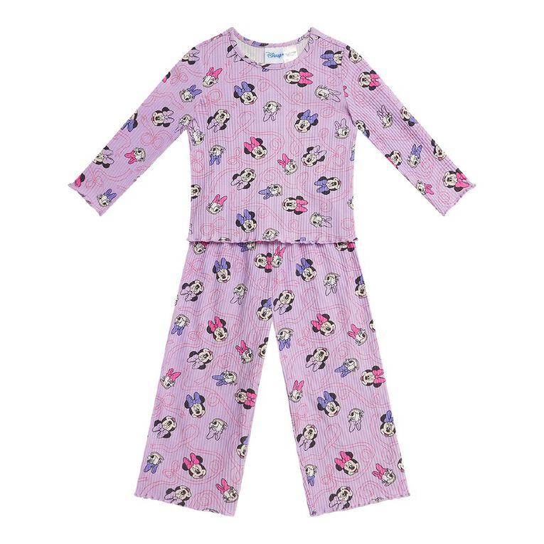 Minnie Mouse Toddler Long Sleeve Rib Tee, Purple Mid, hi-res
