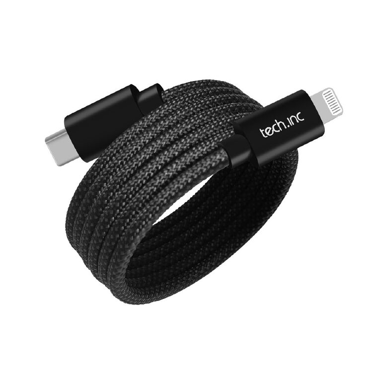 Tech.Inc USB C To Lightning Cable 1m TICUM1 Black, , hi-res