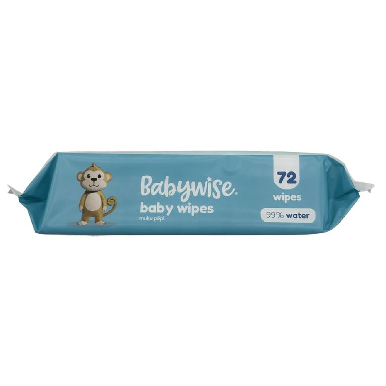Babywise Wipes 99% Water Biodegradable 72 Pack, , hi-res