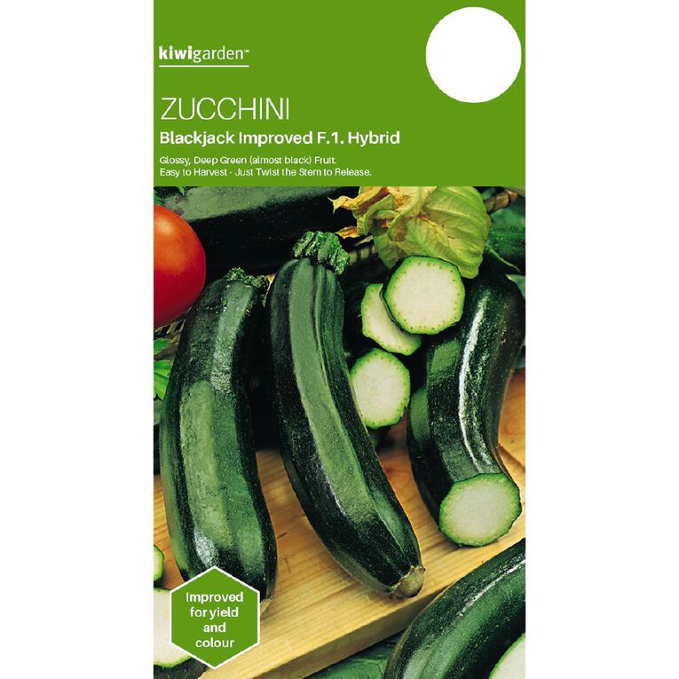 Kiwi Garden Zucchini Blackjack Seeds, , hi-res