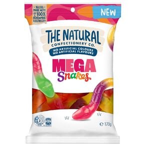 The Natural Confectionery Co. Mega Snakes 170g